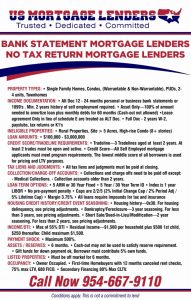 Bank Statement Florida Mortgage Lenders
