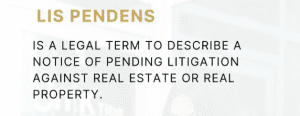 Cashout Refinance To Pay Notice of Lis Pendens Florida
