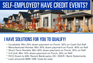 Self Employed Florida Bad Credit Mortgage Lenders