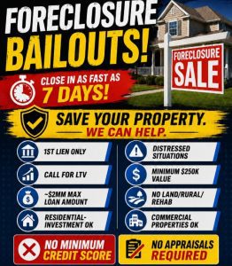 Stop Foreclosure Refinance Commerical Florida
